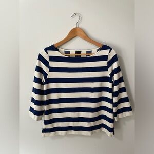 Ann Taylor Striped Boatneck Blouse